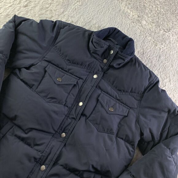 Ralph Lauren Jacket Youth Medium Blue Down Puffer Winter Coat Classic Preppy
